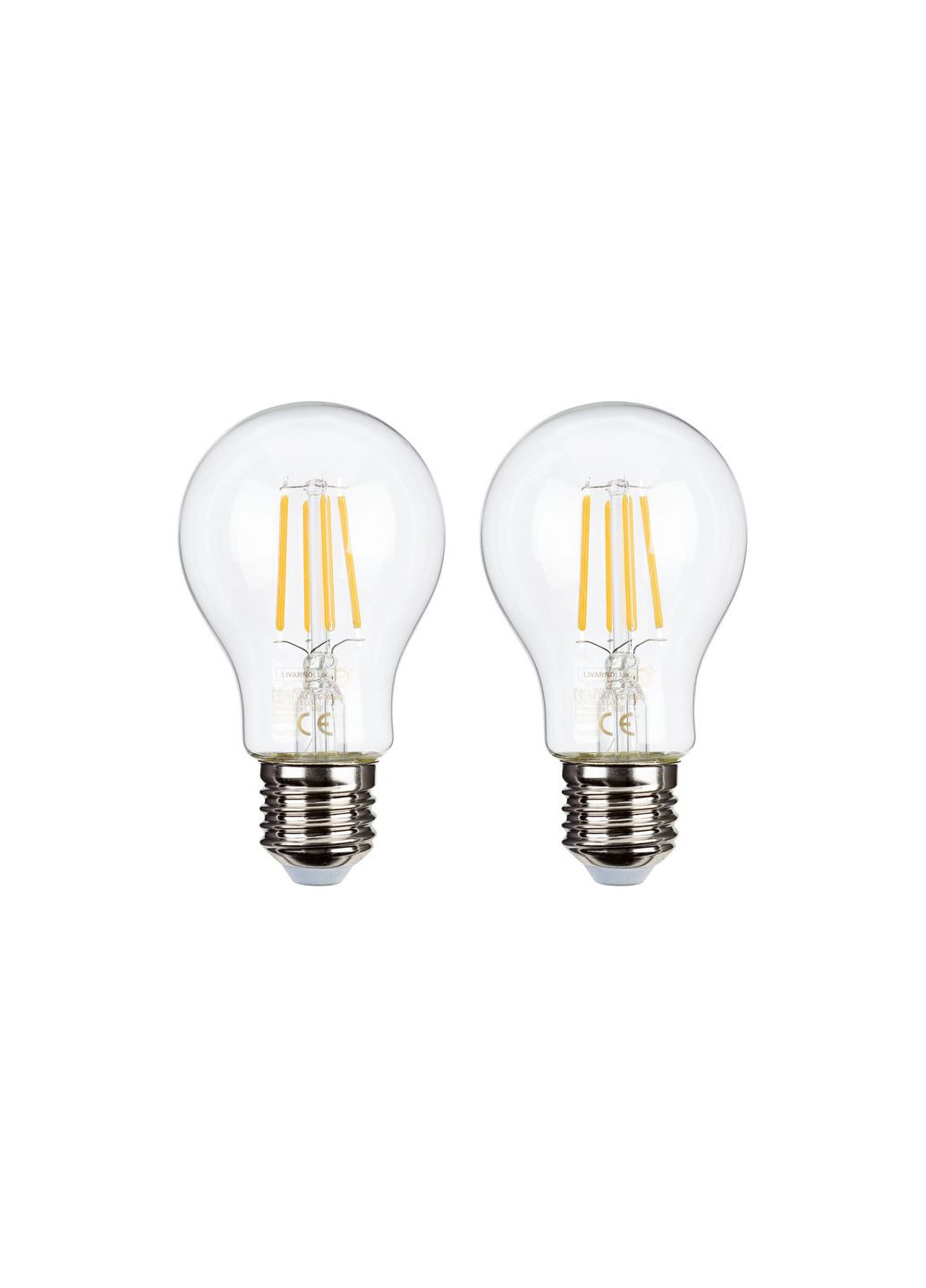 Набор LED ламп филаментных 470 люмен E27 2 шт Livarno home (278593934)