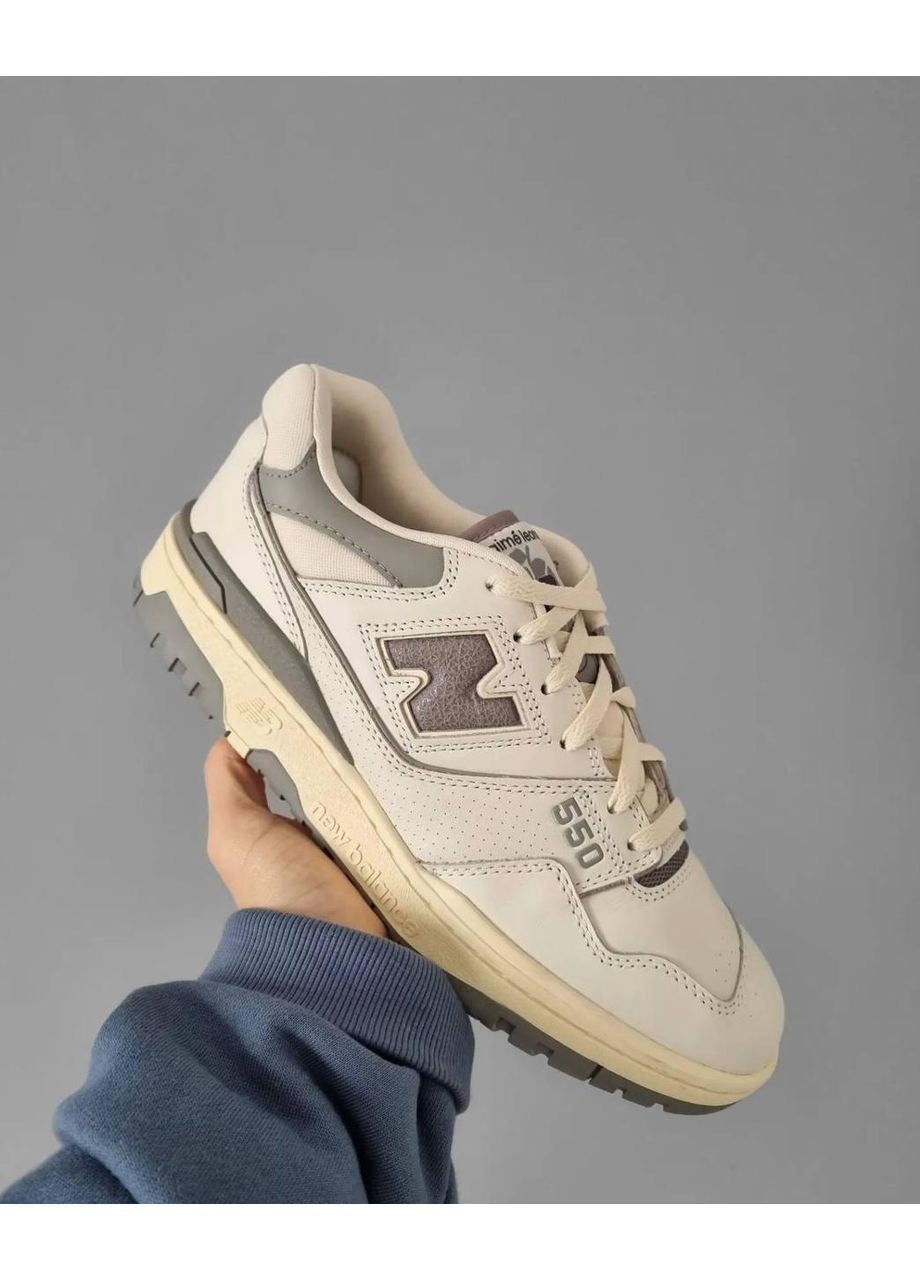 КРОСІВКИ ЖІНОЧІ NEW BALANCE 550 LEON DORE WHITE GREY НЬЮ БЕЛАНС 550 No Brand сірі демісезони (369387909)