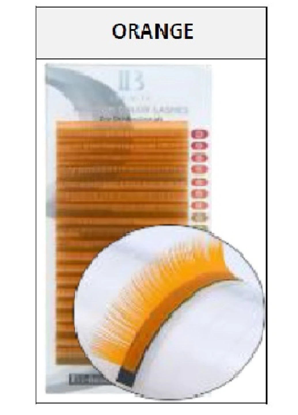 Ресницы оранжевые миксы СС 0,15 8-14 мм I-Beauty (322863699)