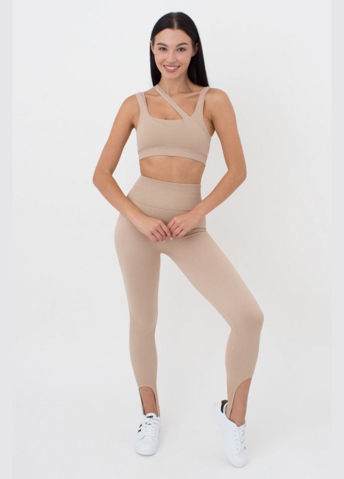 Топ жіночій безшовний з асиметричними бретелями - Чорний M/L Giulia Lichi by Lichi (316629069)