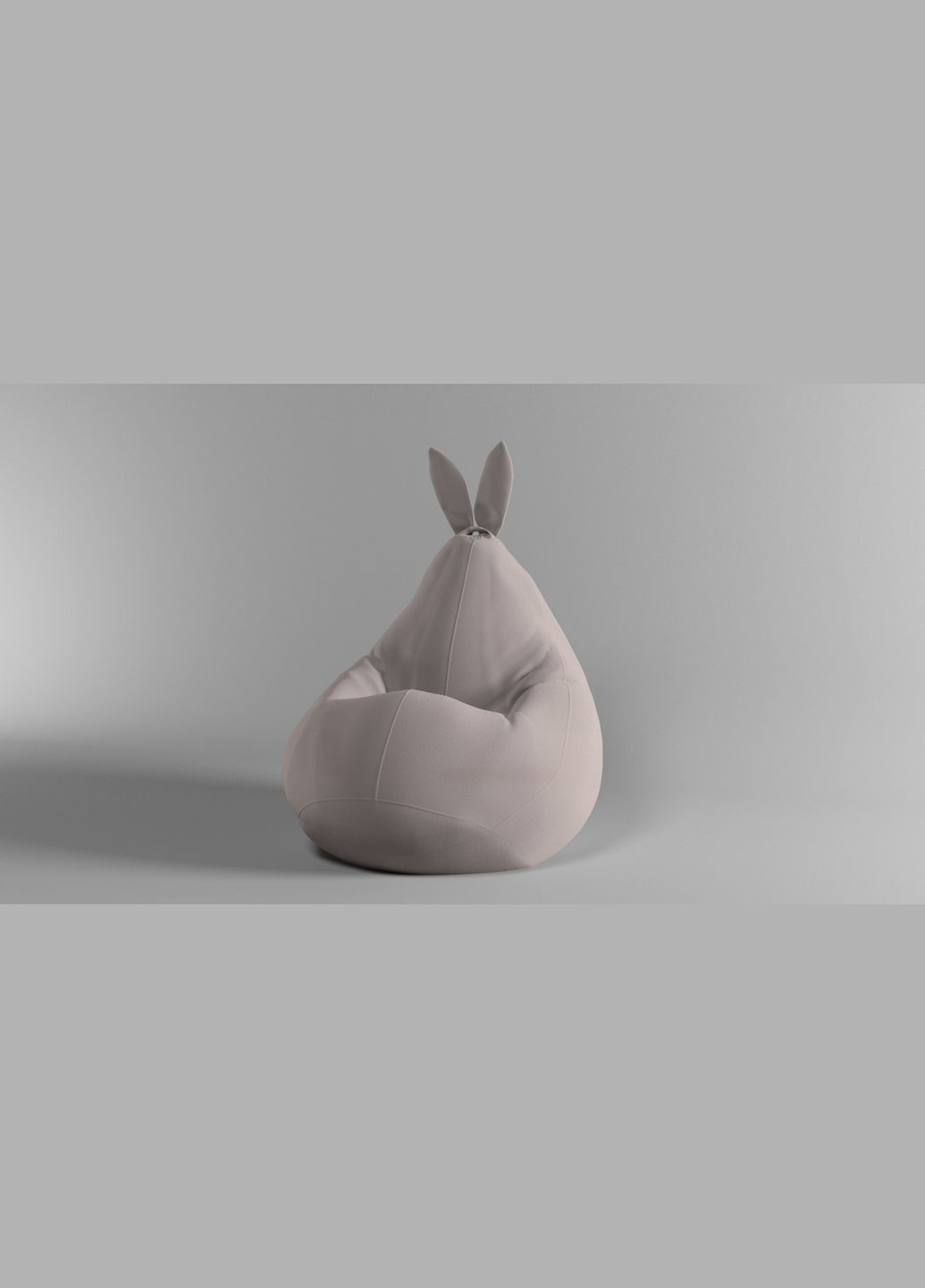 Кресло-мешок Зайка груша, M - 100х75 Велюр Victory Beige SkyPuff (361257522)