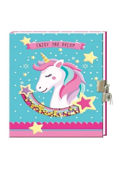Блокнот на замочке "Единорог со звездой" (80 листов) MIC (369729105)
