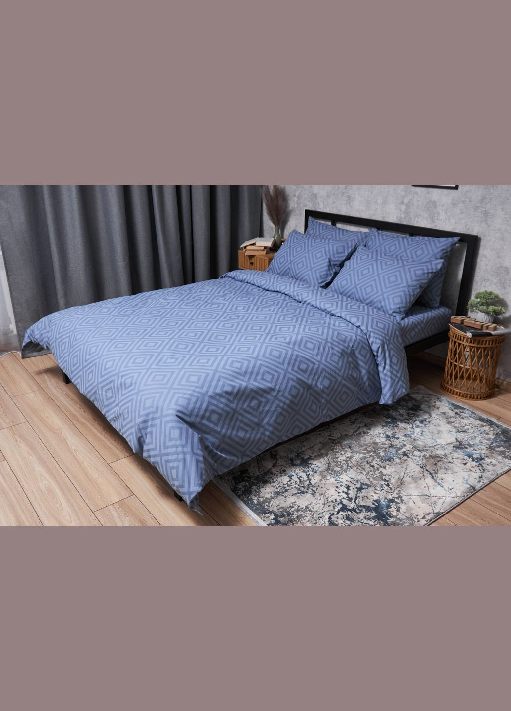 Комплект постільної білизни Бязь Gold Люкс «» двоспальні 175х210 наволочки 2х50х70 (MS-820004626) Moon&Star Crystal (293148118)