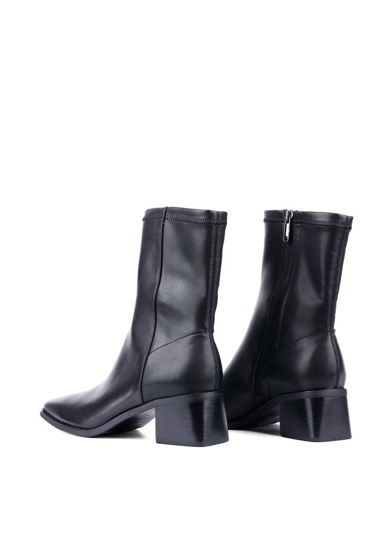 Осенние женские ботинки jr1133-1 черная кожа MIRATON