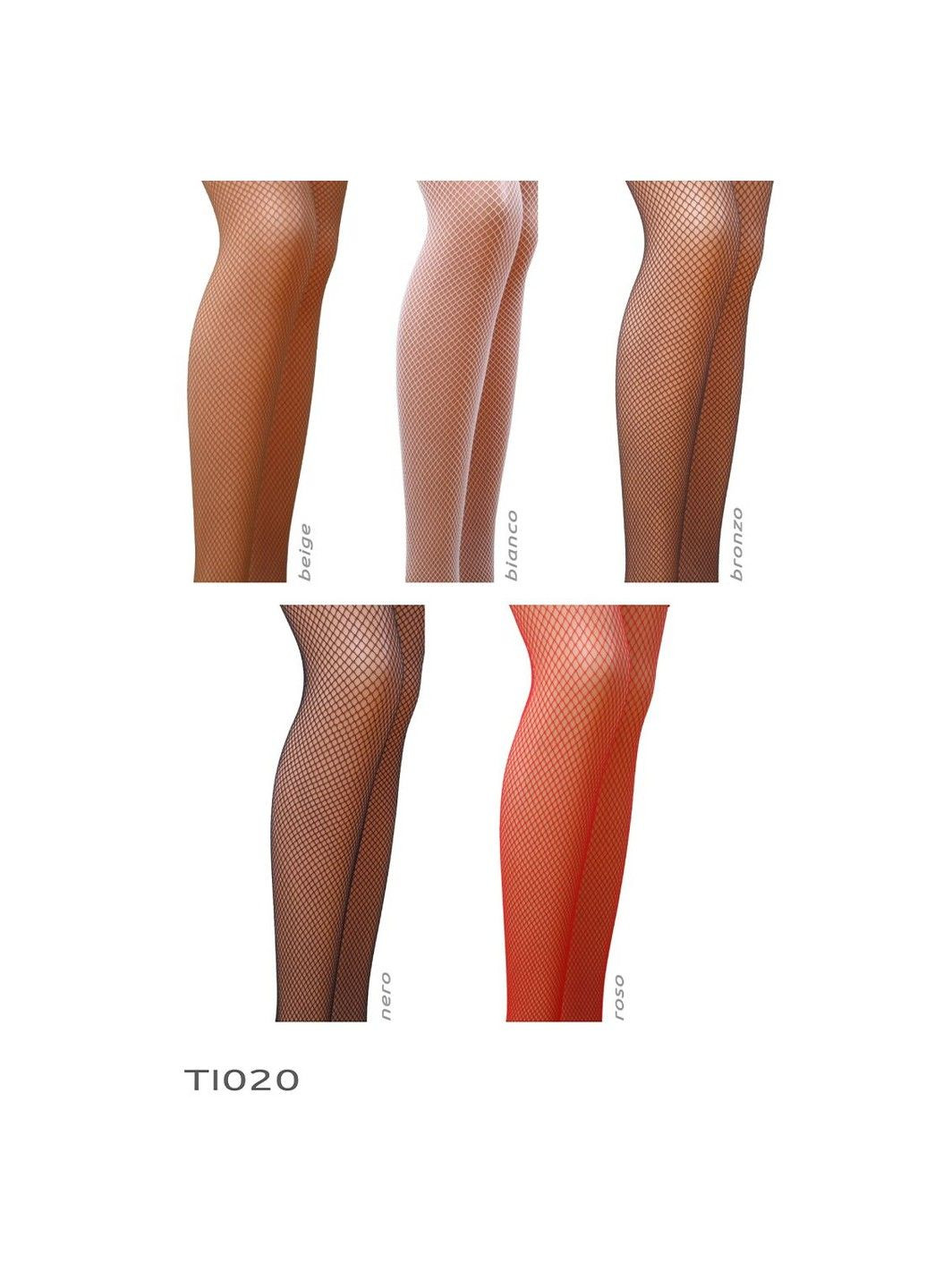 Колготки в сіточку без виділених трусиків TI020 типу Кабаретка 1/2 (fishnet), nero Passion (322740351)