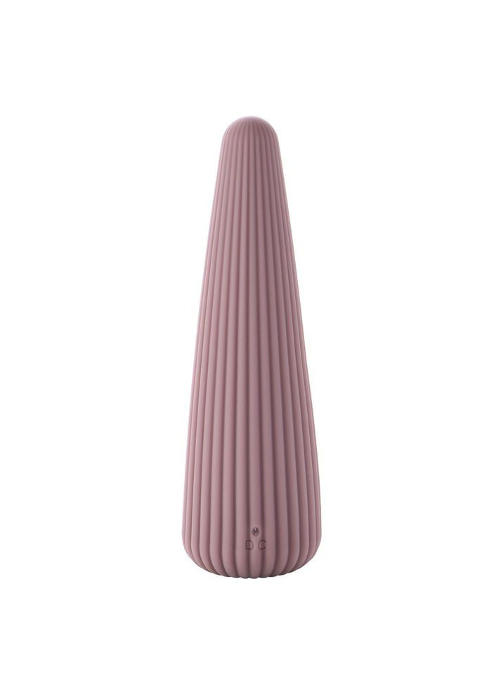Вібратор для клітора Cone у формі конуса, ребристий,, 12,8 × 3,8 см Sweet Em (398335511)