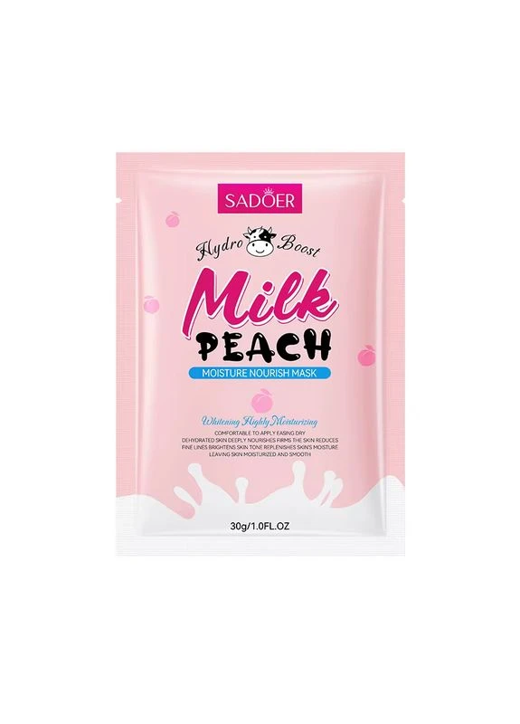Тканевая маска для лица Milk Peach увлажняющая, питательная 30 г SADOER (392376384)