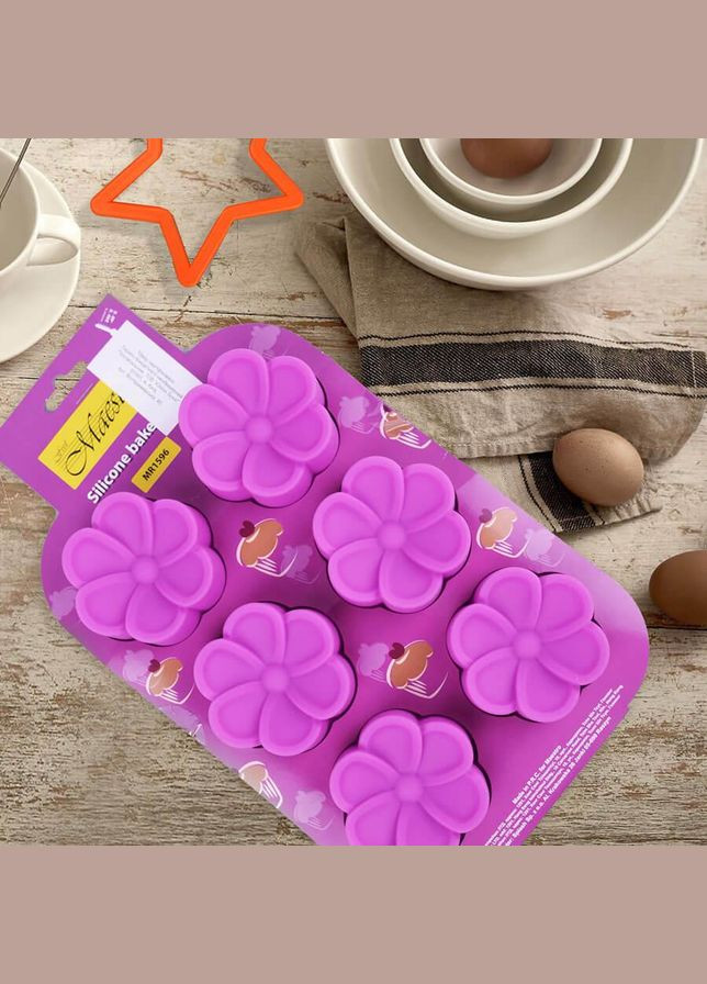 Форма для випікання кексів MR-1596-New 17.5х31.2 см Maestro Квіти (320866642)