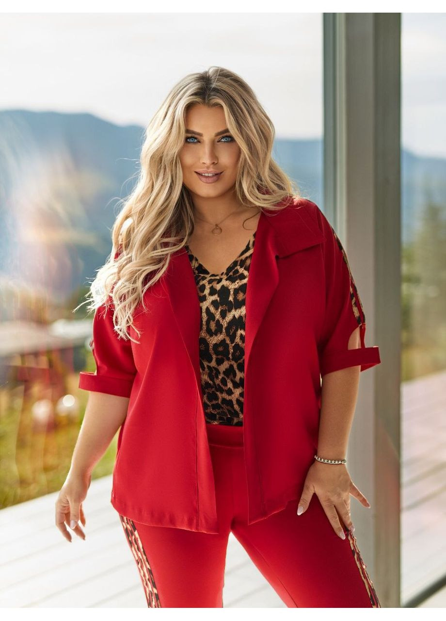 Костюм (пиджак, брюки, майка), цвет Красный No Brand (361120140)