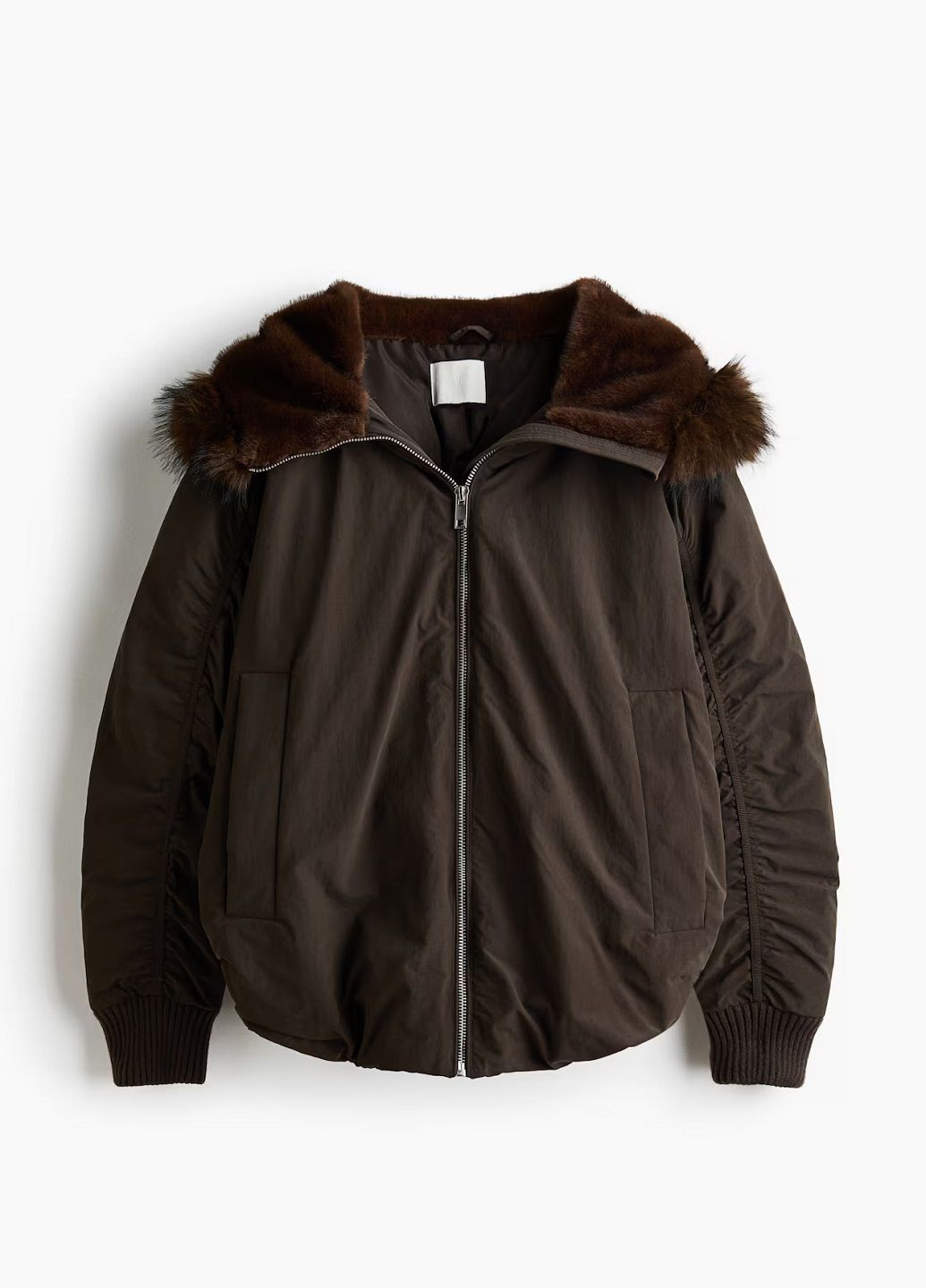Темно-коричнева зимня куртка H&M