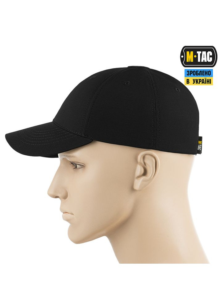 Бейсболка Elite Flex ріп-стоп Black M-TAC (315339301)