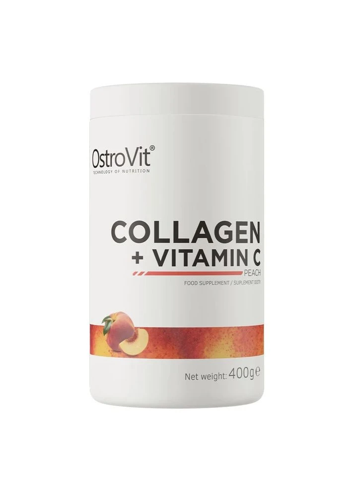 Коллаген и витамин С Персик (Collagen + Vitamin C) 400 г Ostrovit (363968414)