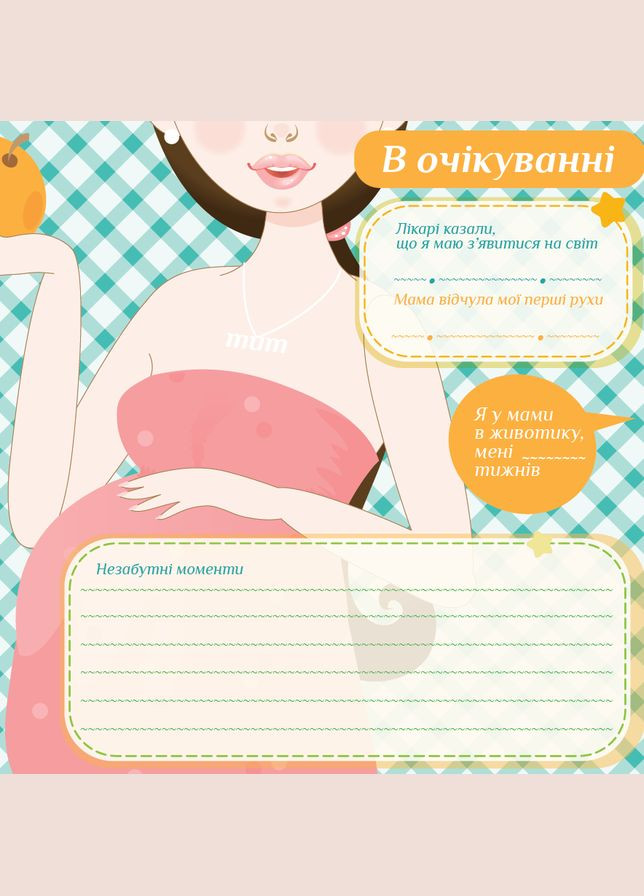 Альбом 20sheet Baby collage Pink w/box EVG (316649979)