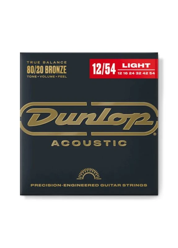 Струны для гитары 80/20 Bronze Acoustic Guitar Strings (12-54) (DAB1254) Jim Dunlop (398683015)
