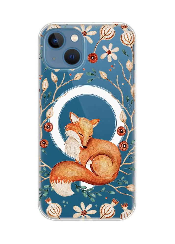 Магнитный чехол на iPhone 13 (6.1) с поддержкой MagSafe Лисичка (принт 420) Creative (368775188)