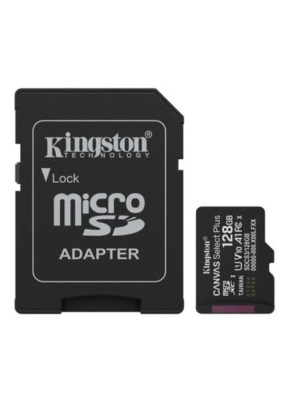 Карта пам'яті microSDXC 128GB Canvas Select Plus UHS-I R150MBs + SD-адаптер (SDCS3/128GB) Kingston (386052557)