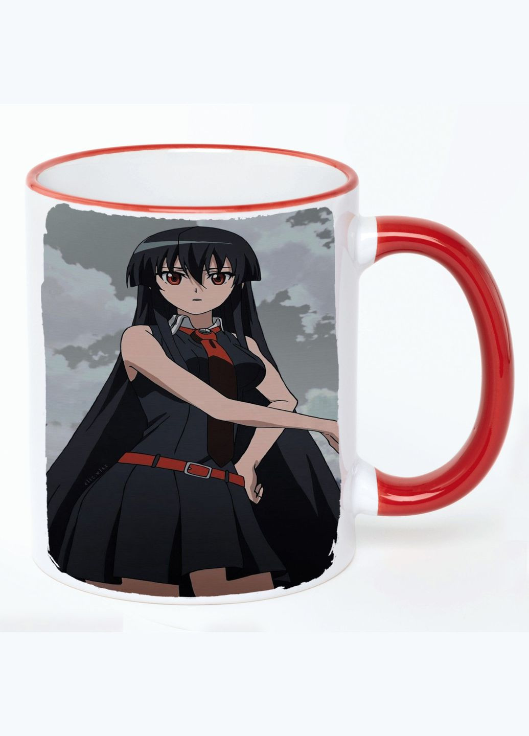 Чашка Вбивця Акамі! Аніме #002 (кухоль, кухоль) Біла з Червоною ручкою 330 мл No Brand (322714573)