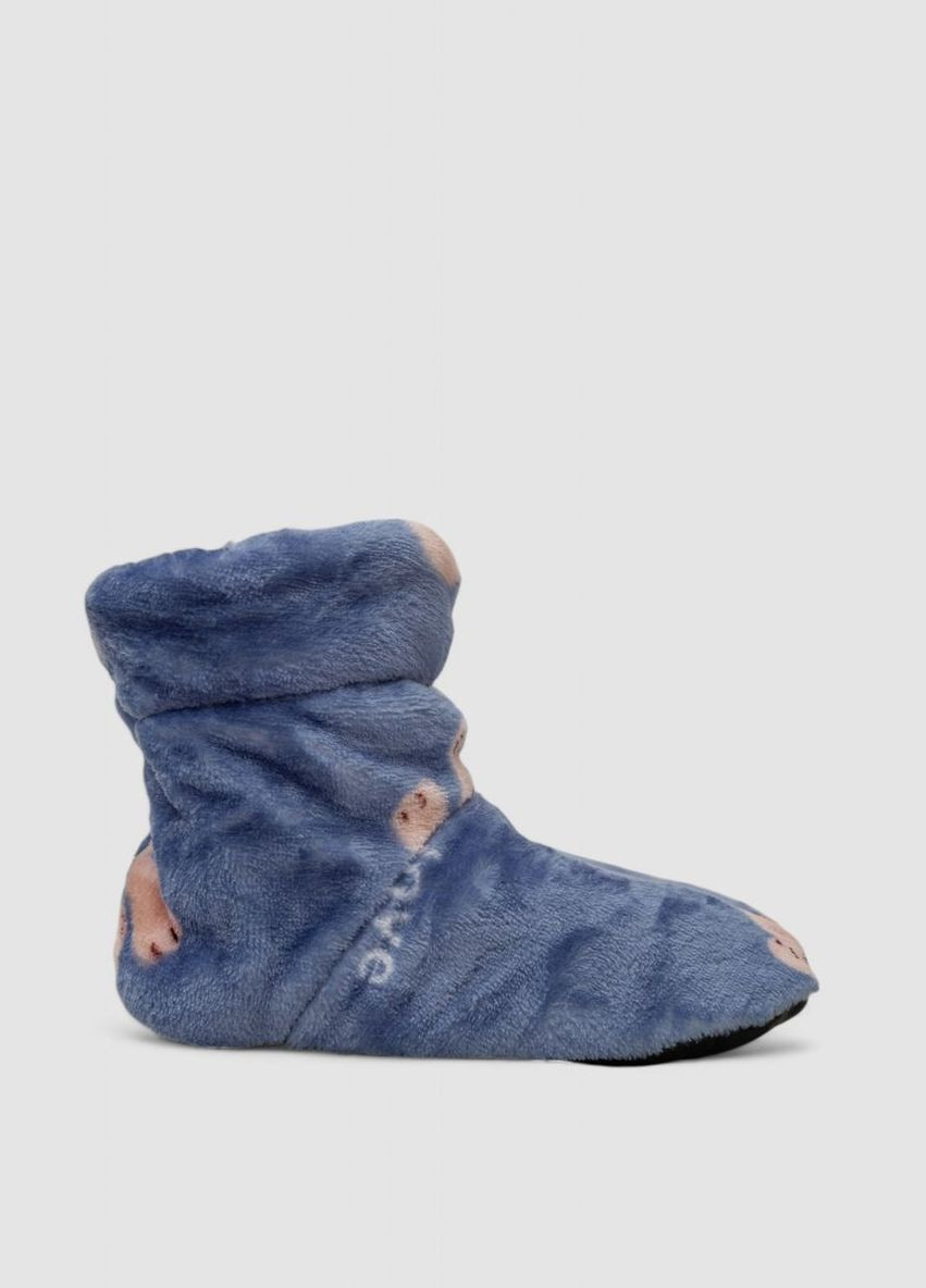 Тапочки-чобітки домашні плюшеві для дітей, колір сіро-червоний, 102R1003 Ager (315790223)