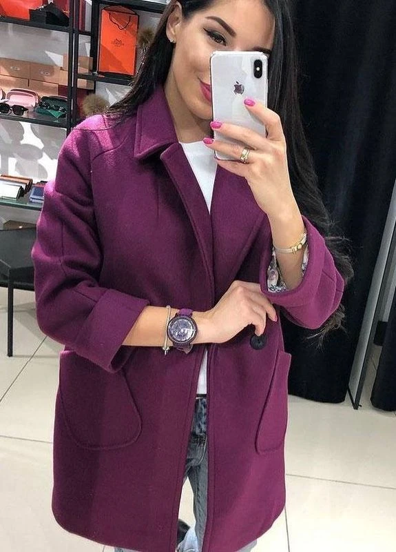 Темно-фіолетова демісезонна куртка Fashion Girl