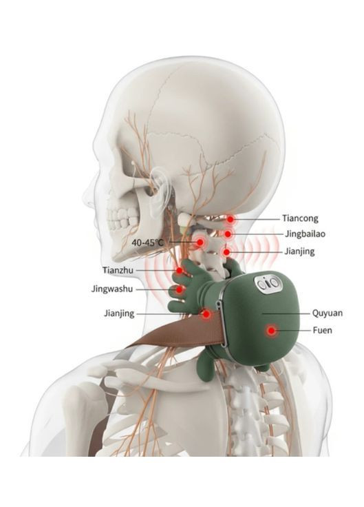 Бездротовий масажер з ІЧ-підігрівом 10 режимів інтенсивності акумуляторний USB (2104618895) No Brand (371631735)