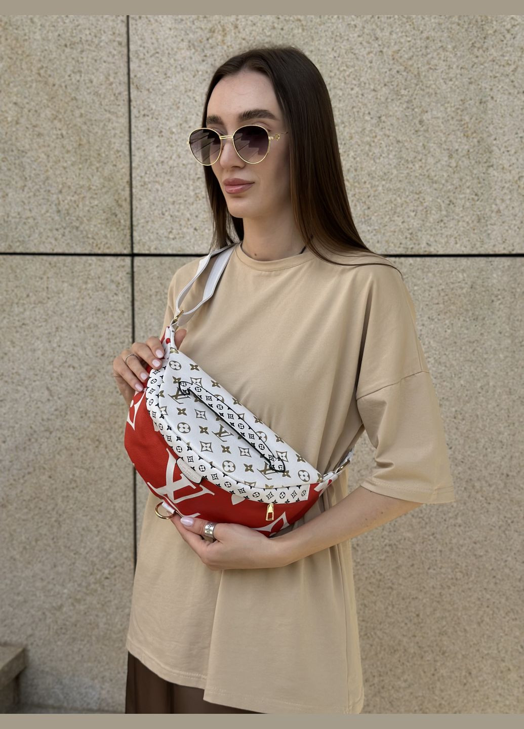 Жіноча сумка LV бананка через плече No Brand (295903402)