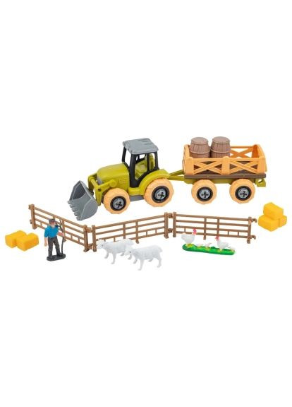 Игровой набор Веселый хутор (трактор с прицепом, фермер с овцами и курами) (8807) OTAMANKO Веселий хутір (трактор із причепом, фермер із вівц (357492162)