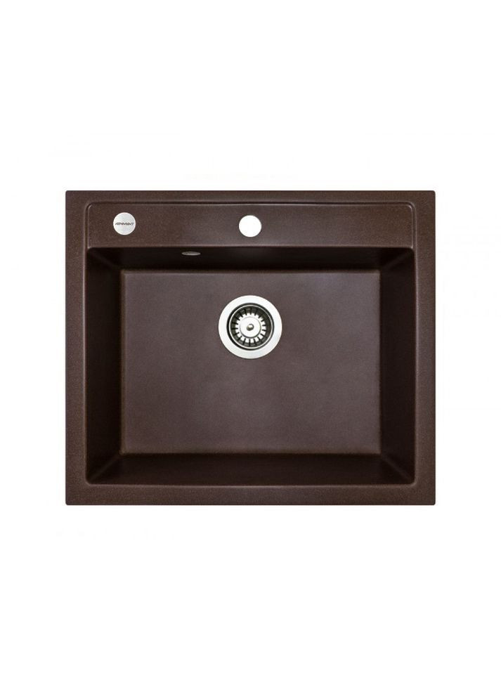 Кухонная мойка из искусственного камня/кварцевая 590х495х200 мм, квадратная PRIZMA Коричневый (30950590495) Adamant (368157246)