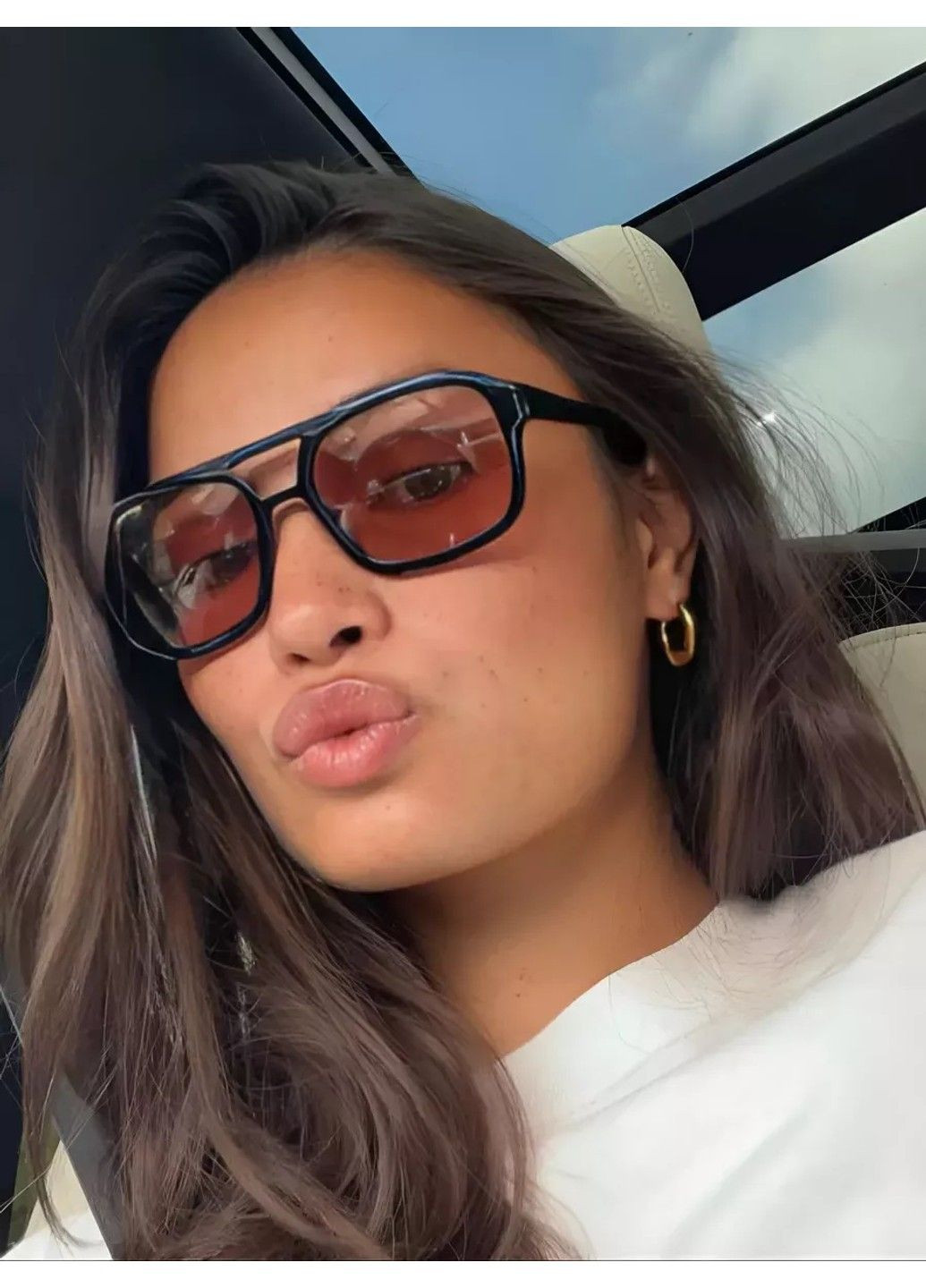 Солнцезащитные очки авиатор Daily имиджевые коричневые с черным No Brand (311667539)