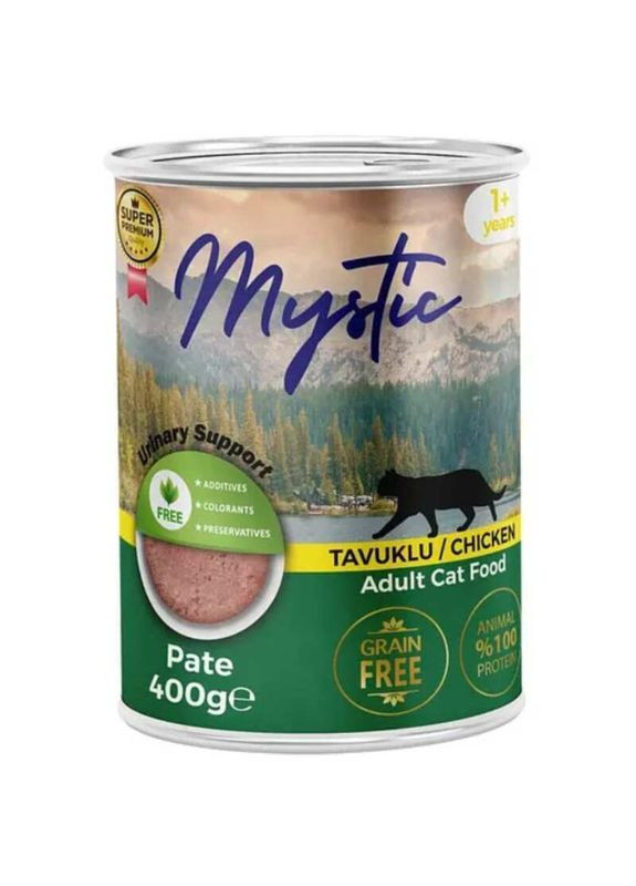 Pate - Консервированный корм паштет с курицей для котов - 400 г Mystic (353303461)