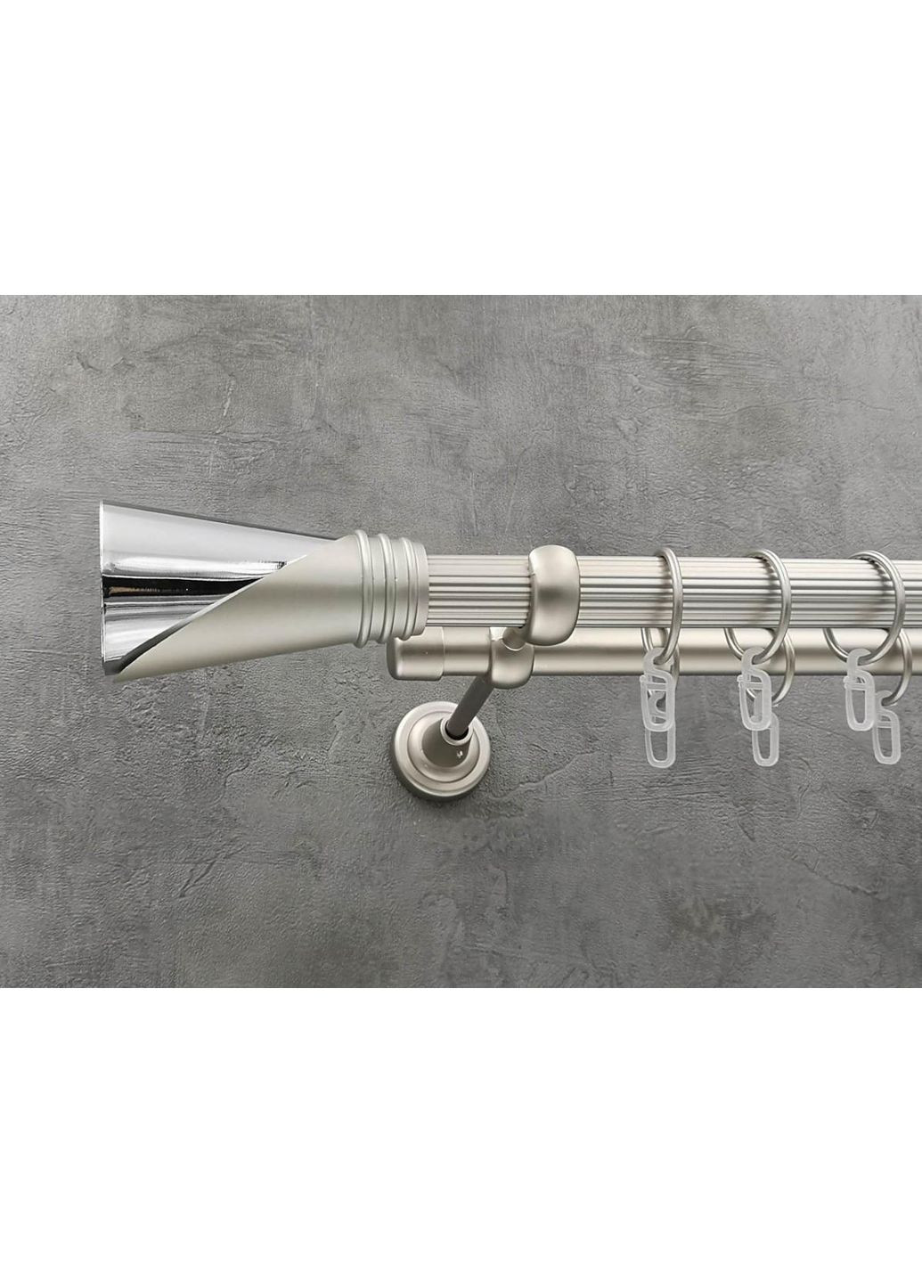 Карниз Дункан рифлена штанга подвійний відкритий 25/19 мм 320 см Сатин Quadrum (352782565)