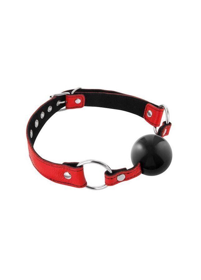 Кляп Premium Leather gag with silicone ball Red Fetish Tentation (306554200)