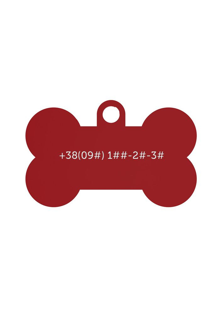 Адресник для собаки Red 50x35мм Ekostar (367609758)