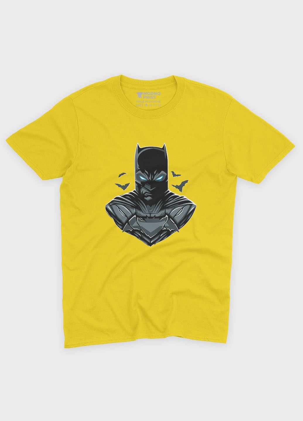 Желтая демисезонная футболка для мальчика с принтом супергероя - бэтмен (ts001-1-sun-006-003-045-b) Modno