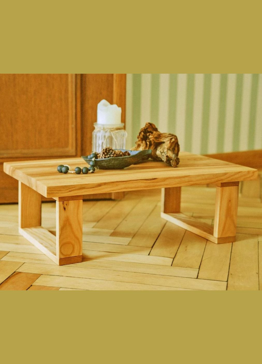 Столик для медитации из дерева Мерибахал 48х30х18 карри (МДТ-4830185003) No Brand (328227552)