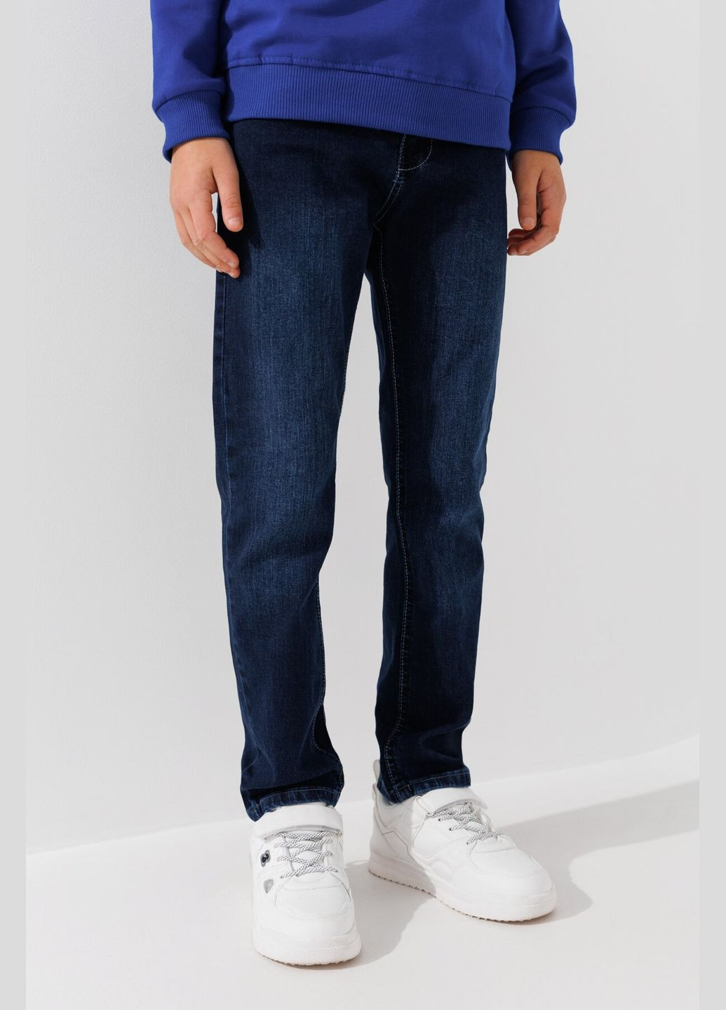 Синие демисезонные джинсы regular для мальчика 1709 146 см синий shop (2000990816887) No Brand