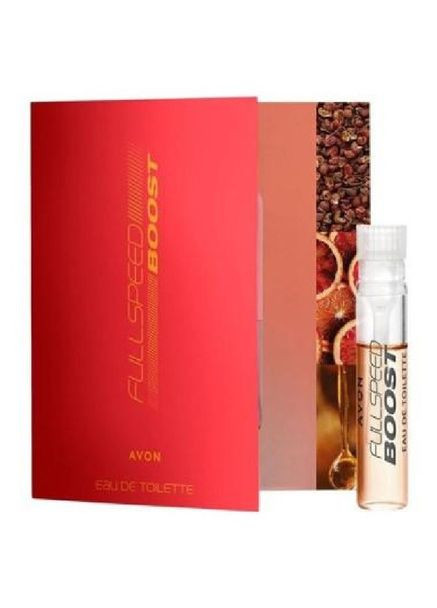 Открытка с пробным образцом Full Speed Boost Туалетная вода 0.6 мл Avon (367622465)