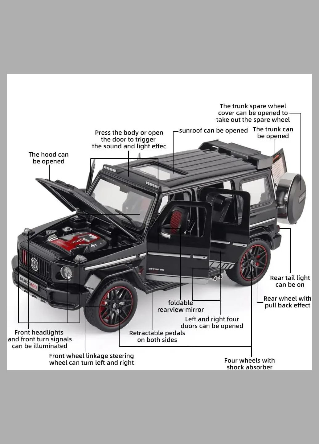 Машинка металлическая детская Гелик Mercedes Benz BRABUS Auto Expert 77070990 Mercedes-Benz (333340877)