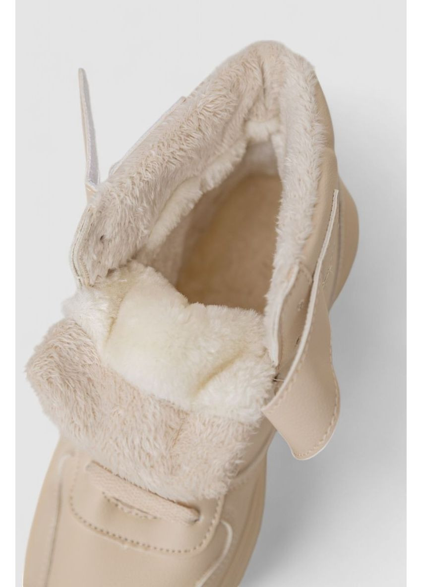 Кросівки жіночі зимові на хутрі, колір білий, 248RAM04 Ager бежеві всесезони (369973615)