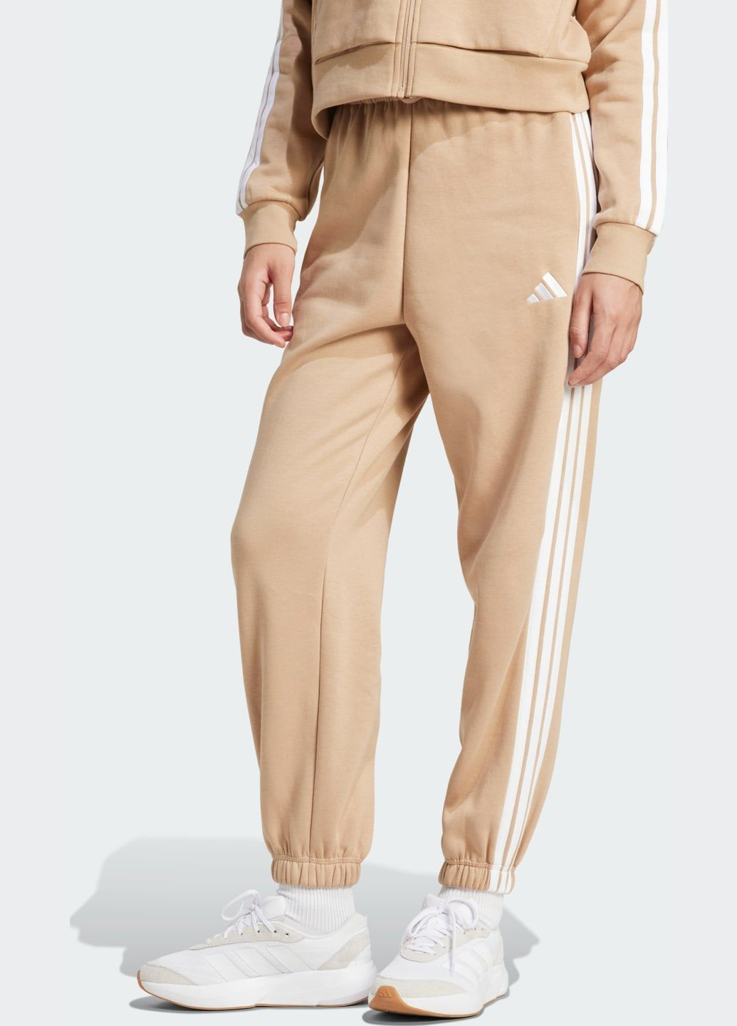 Джогери Essentials 3-Stripes Fleece Loose-Fit adidas (369631921)