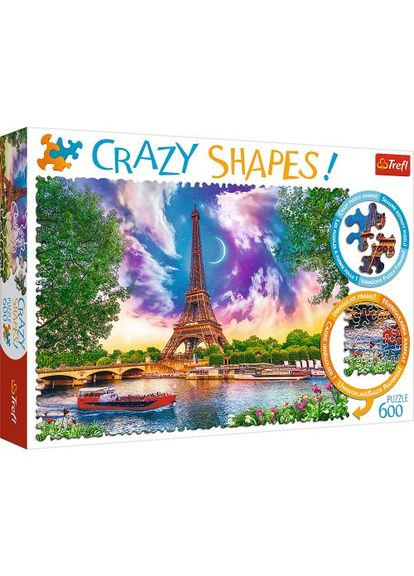 Пазлы "Небо над Парижем", 600 элементов 11115 Crazy Shapes (5900511111156) Trefl (292708900)
