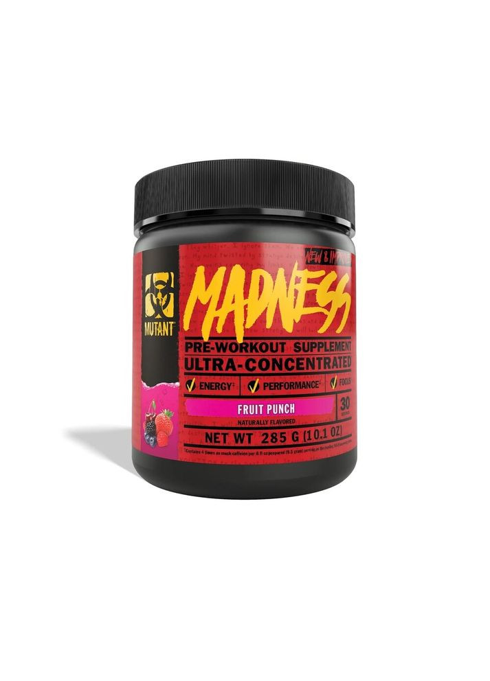 Предтренировочный комплекс Madness, 225 грамм - Фруктовый пунш MUTANT (337679123)