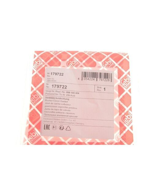 Прокладка кришки клапанів VW Touareg 3.0 V6 TDI 10- (R) 179722 UA63 Febi Bilstein (340420039)