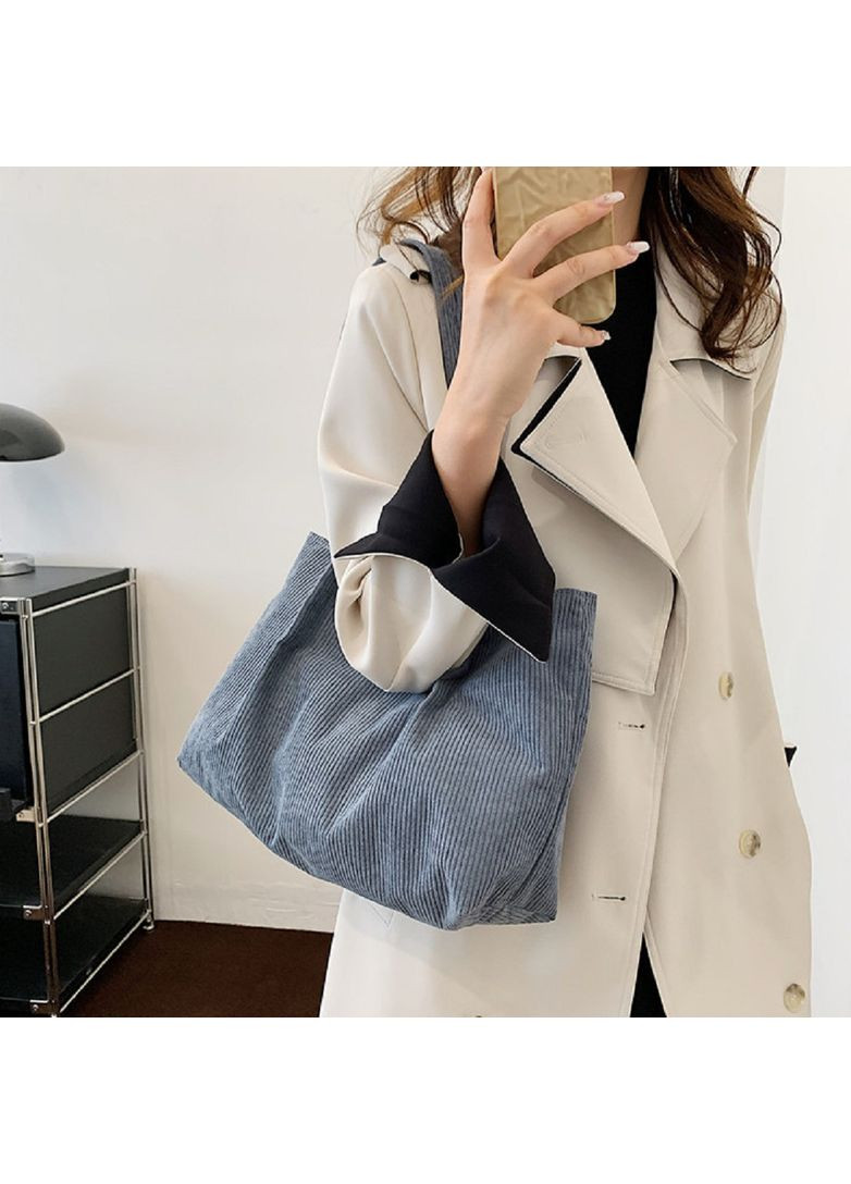 Женская вельветовая сумка шопер на плече повседневная городская и для путешествий RoyalBag P4-1555 (356181496)