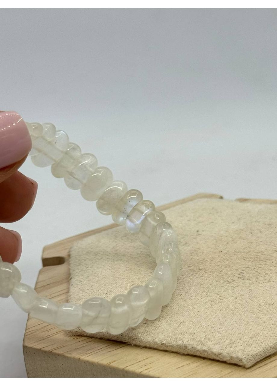 Браслет з місячного каменю 11*6 мм 16 см Білий No Brand (372468124)