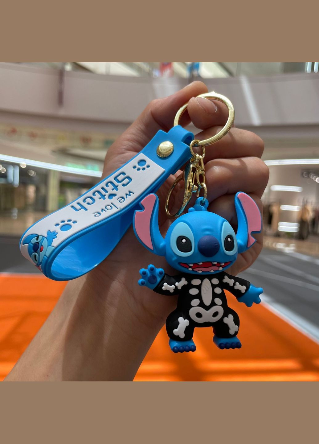 Стич брелок Лило и Стич Lilo Stitch для детей брелок игрушка на ключе, на сумку синий 6 см Shantou (304424989)