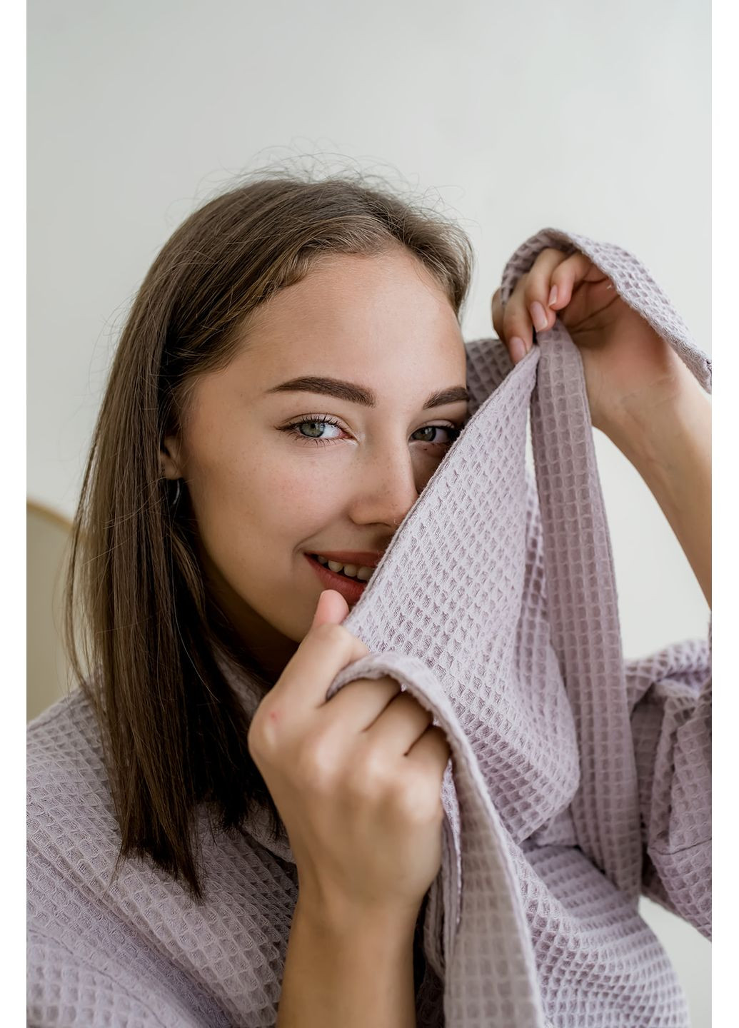 Вафельний халат з капюшоном L Vishnya (360240383)