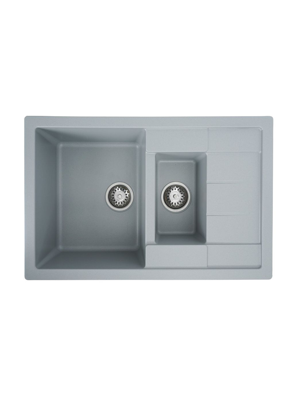 Гранитная мойка для кухни TOSKANA 7850W матовая Серый металлик Valeso (358059073)