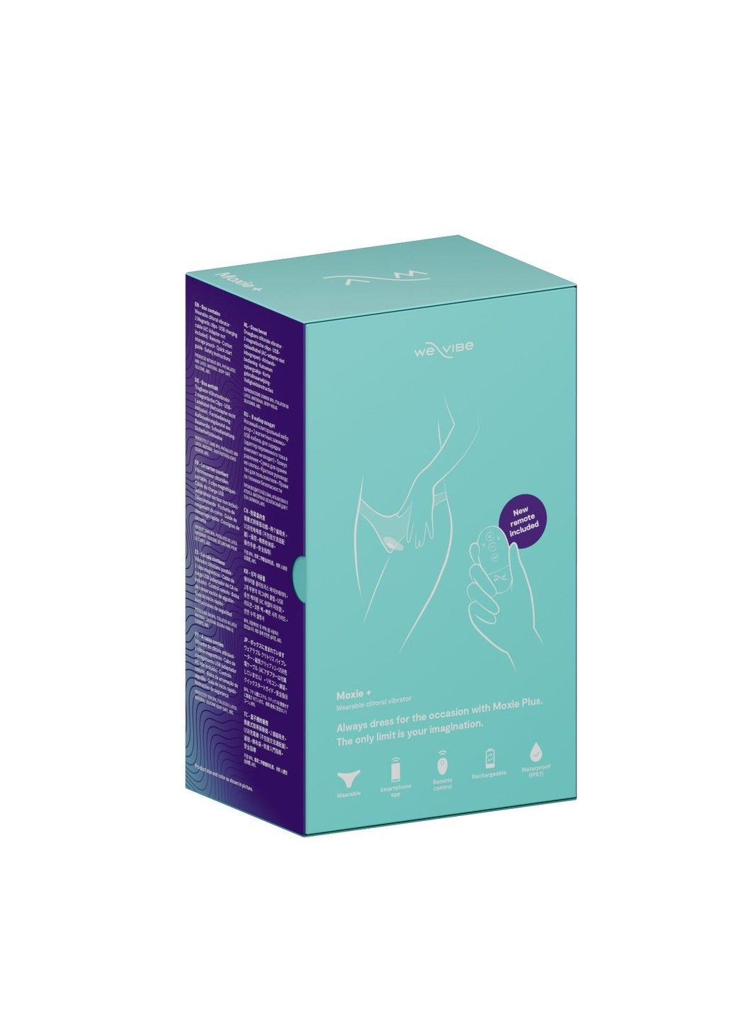 Смарт-вібратор у трусики Moxie+ Aqua, оновлений пульт ДК We-Vibe (316163522)