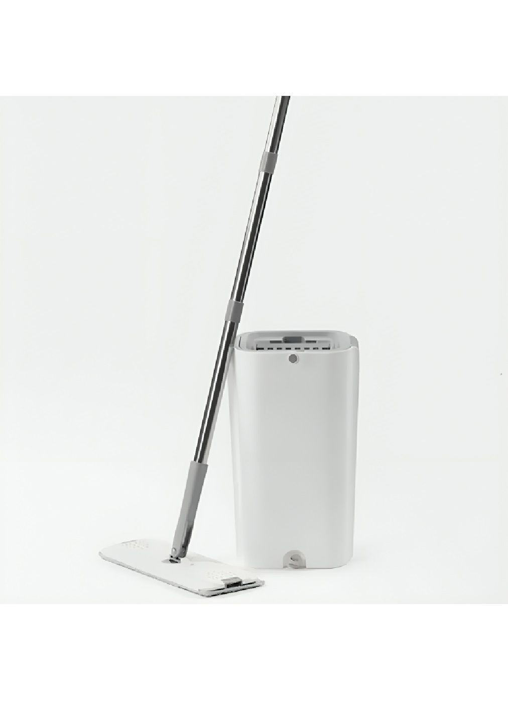 Комплект швабра лентяйка з поворотом 360° розбірне пластикове відро з віджимом на 8 літрів для прибирання (480231-Prob) Білий Unbranded (331960111)