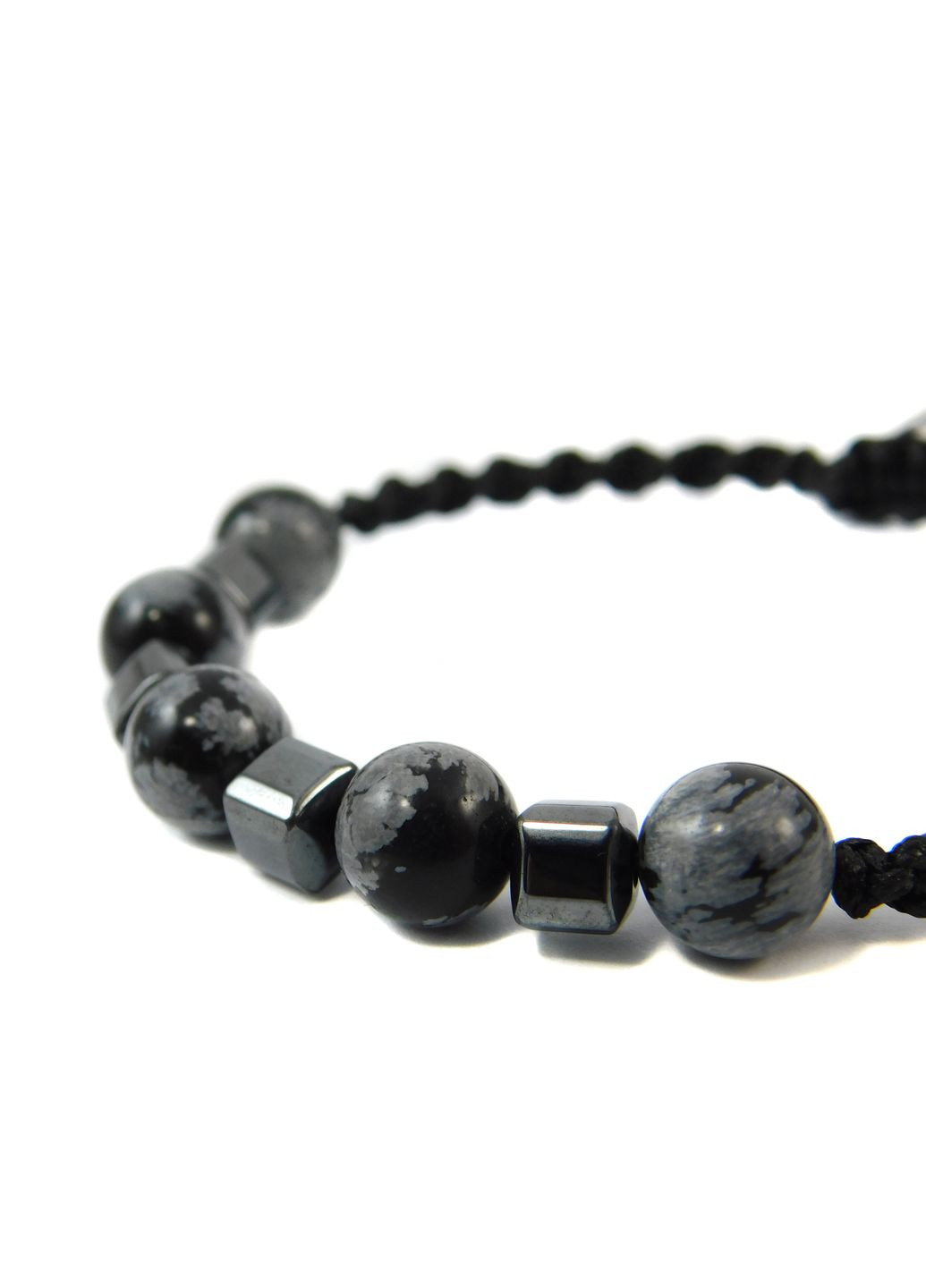 Браслет-шамбола "Алтей" Обсидиан, Гематит 15 Fursa fashion (322315861)